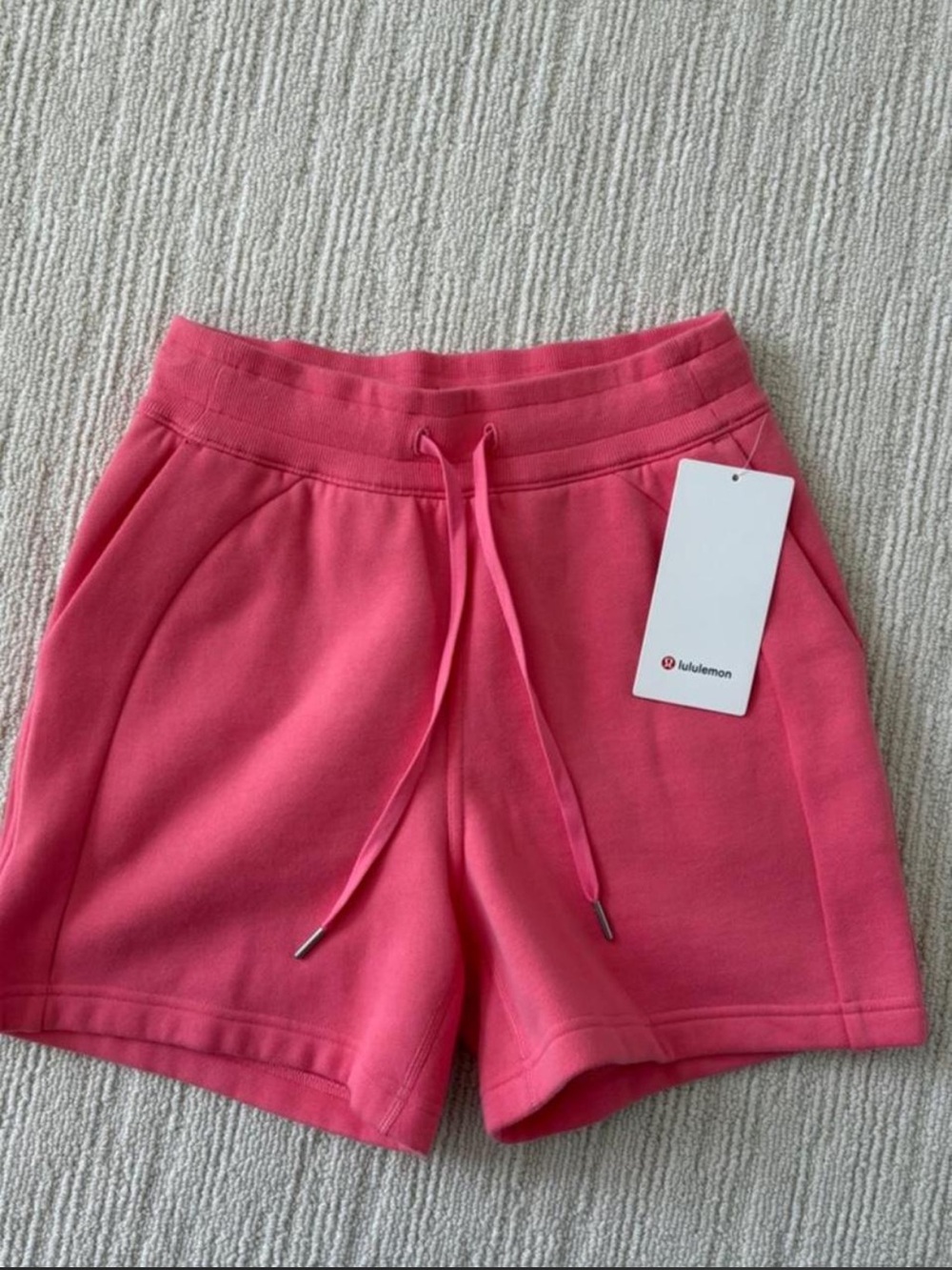 lululemon athletica Bright Pink Drawstring sweat Shorts